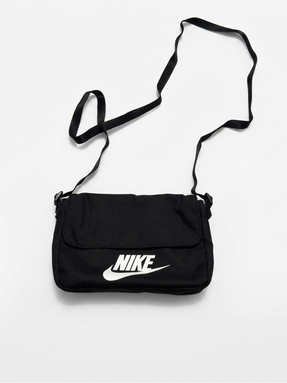 Nike Black Shoulder Crossbody with White Swoosh